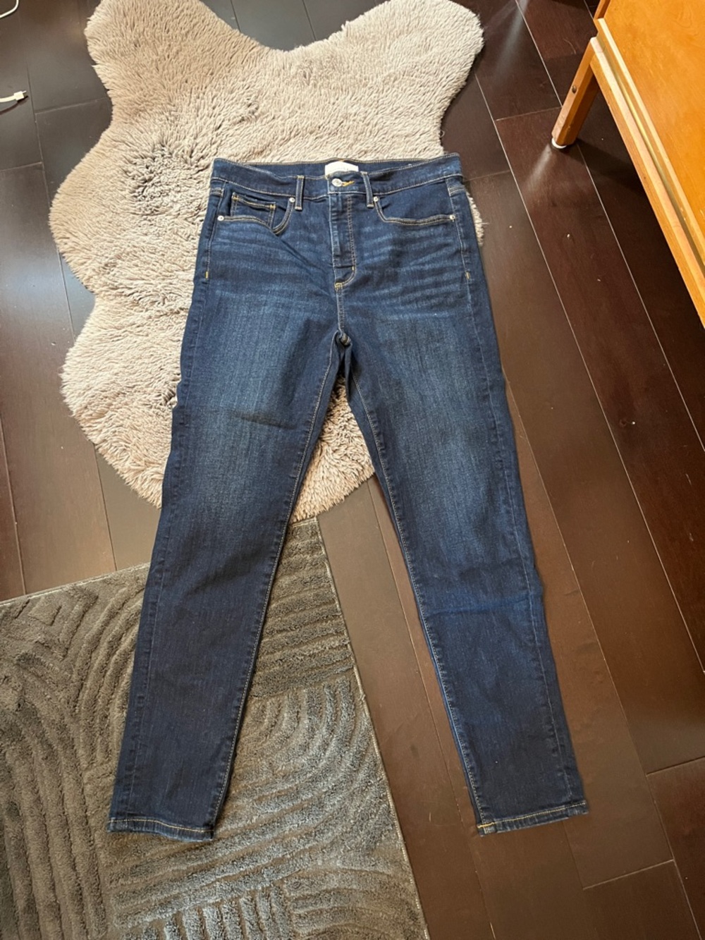 LOFT Dark Blue Skinny Stretch Jeans